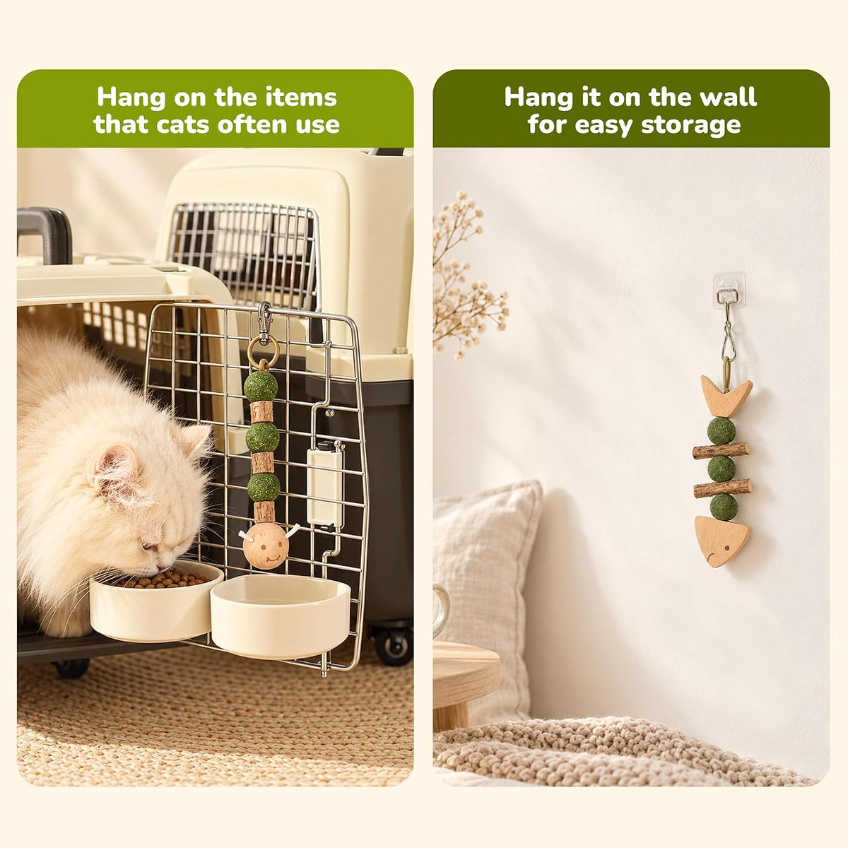 Interactive Cat Toys with Natural Catnip&Silvervine,Fish＆Caterpillars Set