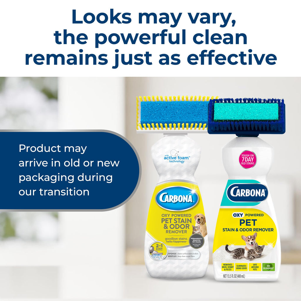Carbona 2-in-1 Oxy-Powered Pet Stain & Odor Remover, 13.5 Fl Oz