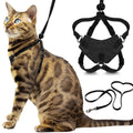 OutdoorBengal Houdini™ Escape Proof Cat Harness and Leash (Black, M/L)