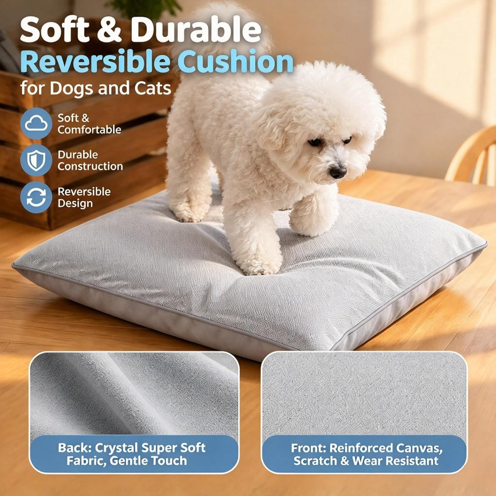 Small Dog House Indoor with Carry Handle & Washable Pad,Pet Cave Bed，Pink：L