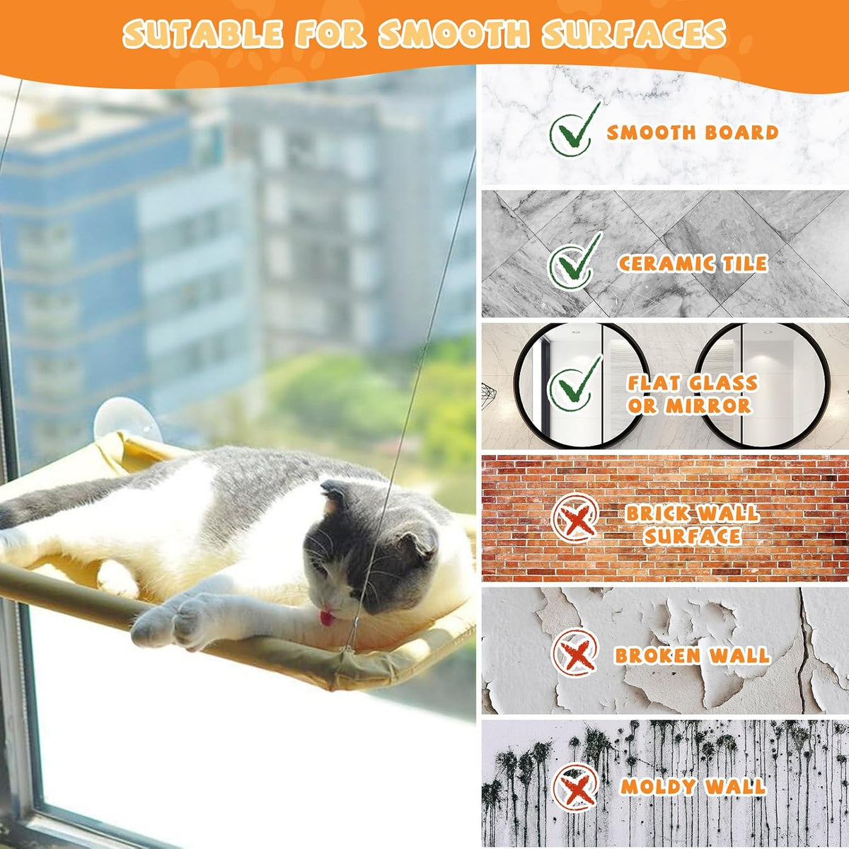 4 Pieces Cat Window Perch Suction Cup Powerful Window Bed Seat Replacement Suction Cup Clear PVC Sucker Pads for Cat Ham