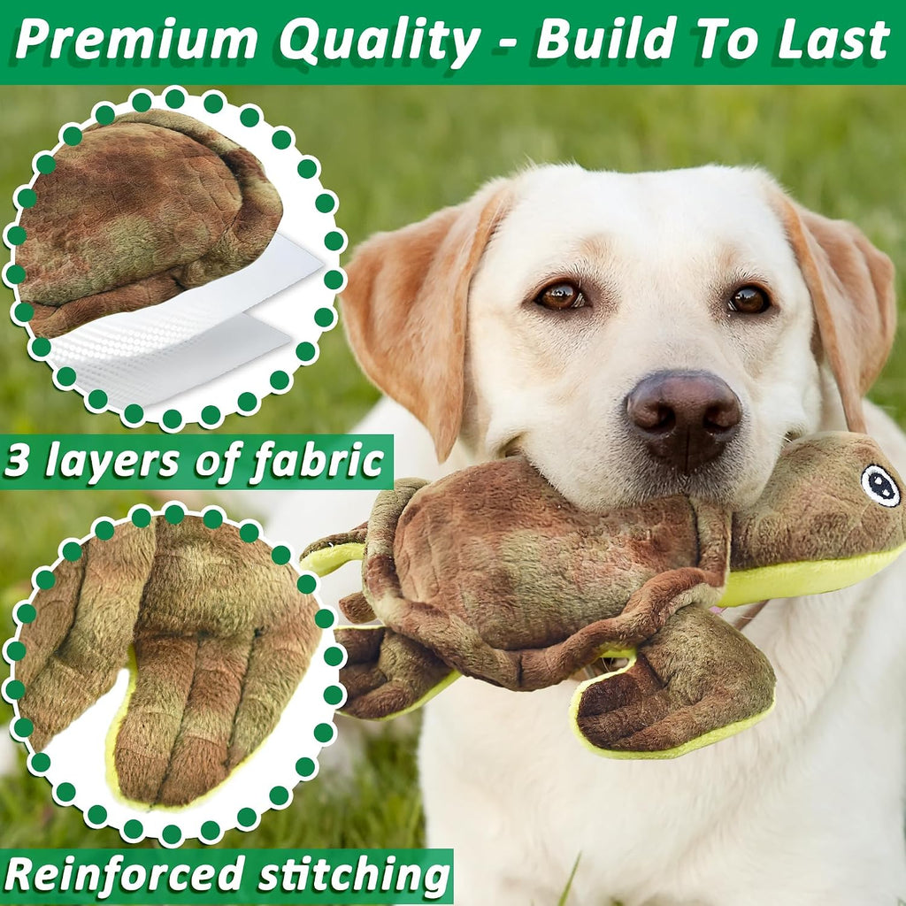 LECHONG Stuffed Animal Dog Toys, 5 Pack Tough Squeaky Dog Toys, Plush Toys Assortment, Great Value Pet Toys Bundle, Wood