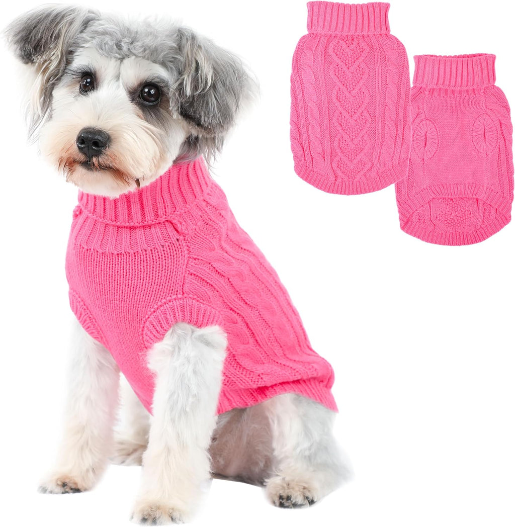 Dog Sweaters for Small Dogs Knit Small Dog Sweater Warm Winter Dog Clothes Girl Turtleneck Puppy Sweater Sleeveless Chih