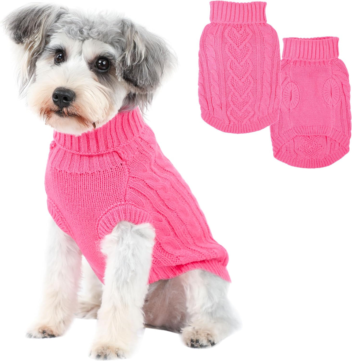 Dog Sweaters for Small Dogs Knit Small Dog Sweater Warm Winter Dog Clothes Girl Turtleneck Puppy Sweater Sleeveless Chih
