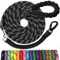 Long Dog Leash 10 FT: Heavy Duty Rope Leashes for Dogs Training with Swivel Lockable Hook Reflective Threads Bungee and 