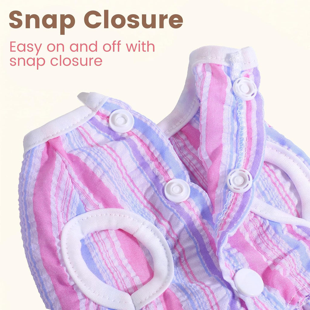 Small Dresses for Dogs, 2 Pcs Sweet Bowknot Pink Dog Dress