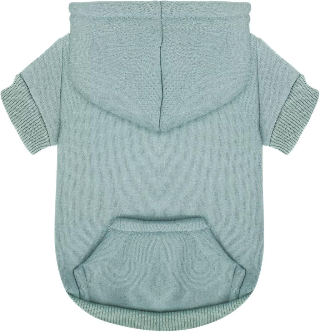 Small Dog Hoodie Sweater: Winter Sweatshirt Pet Coat with Pockets, Hat & Leash Hole for Puppy Doggie Chihuahua, Small-Me