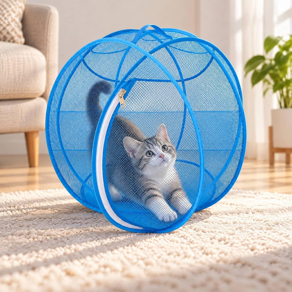 360° Panoramic Pop-Up Rolling Cat Playpen Ball Giant Cat Hamster Ball