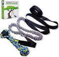 LOOBANI Outdoor Bungee Hanging Toy, Tether Tug of War Dog Toys, Black