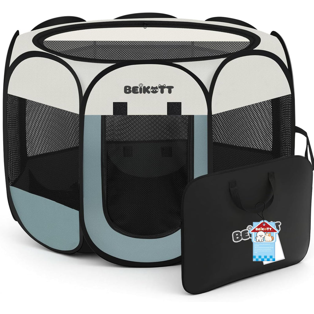 BEIKOTT Dog Cat Playpen, Puppy Pet Crate Tent Cage, Home Enclosure Kennel