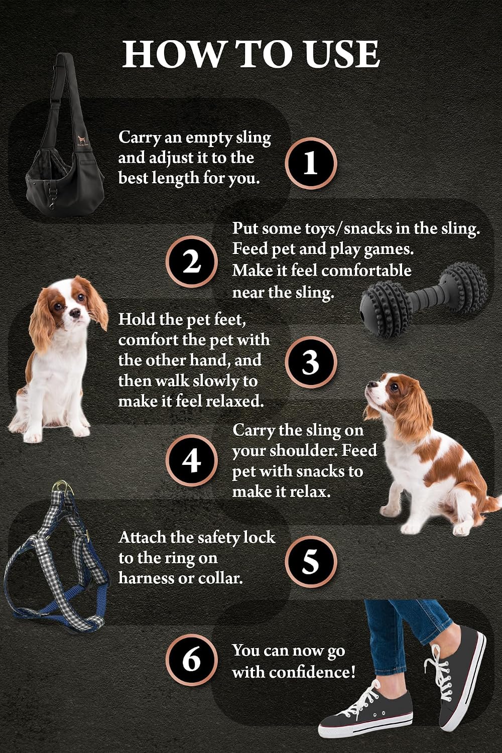 Dog Carrier Sling for Small Dogs & Cats 5-18 lbs (Premium Twill)