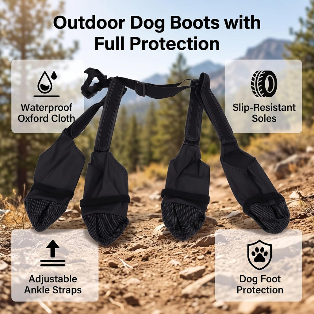 Dog Shoes, Water Proof Oxford Cloth with Buckles (S)