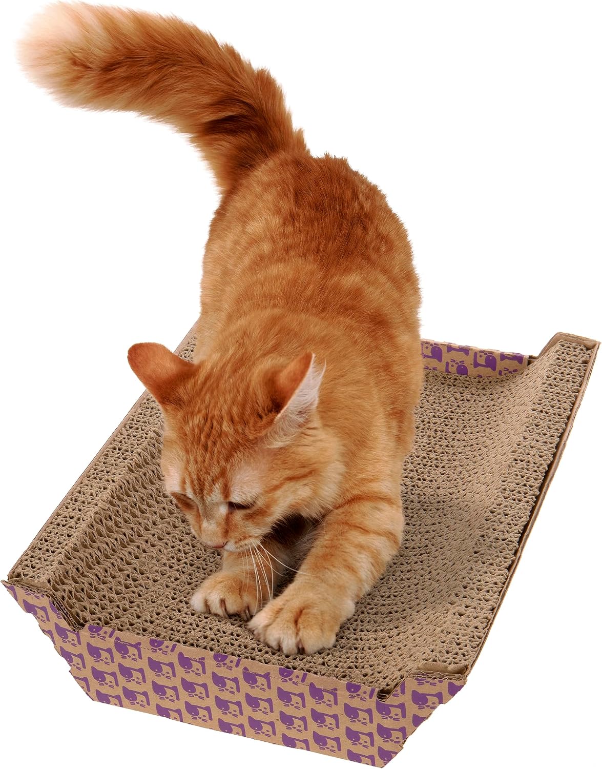SmartyKat Super Scratcher Chaise Corrugated Cat Scratcher, Catnip Infusion Technology - Brown, One Size