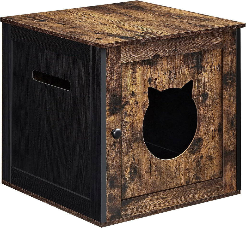 Feandrea Cat Litter Box Enclosure, Double Doors, Handles