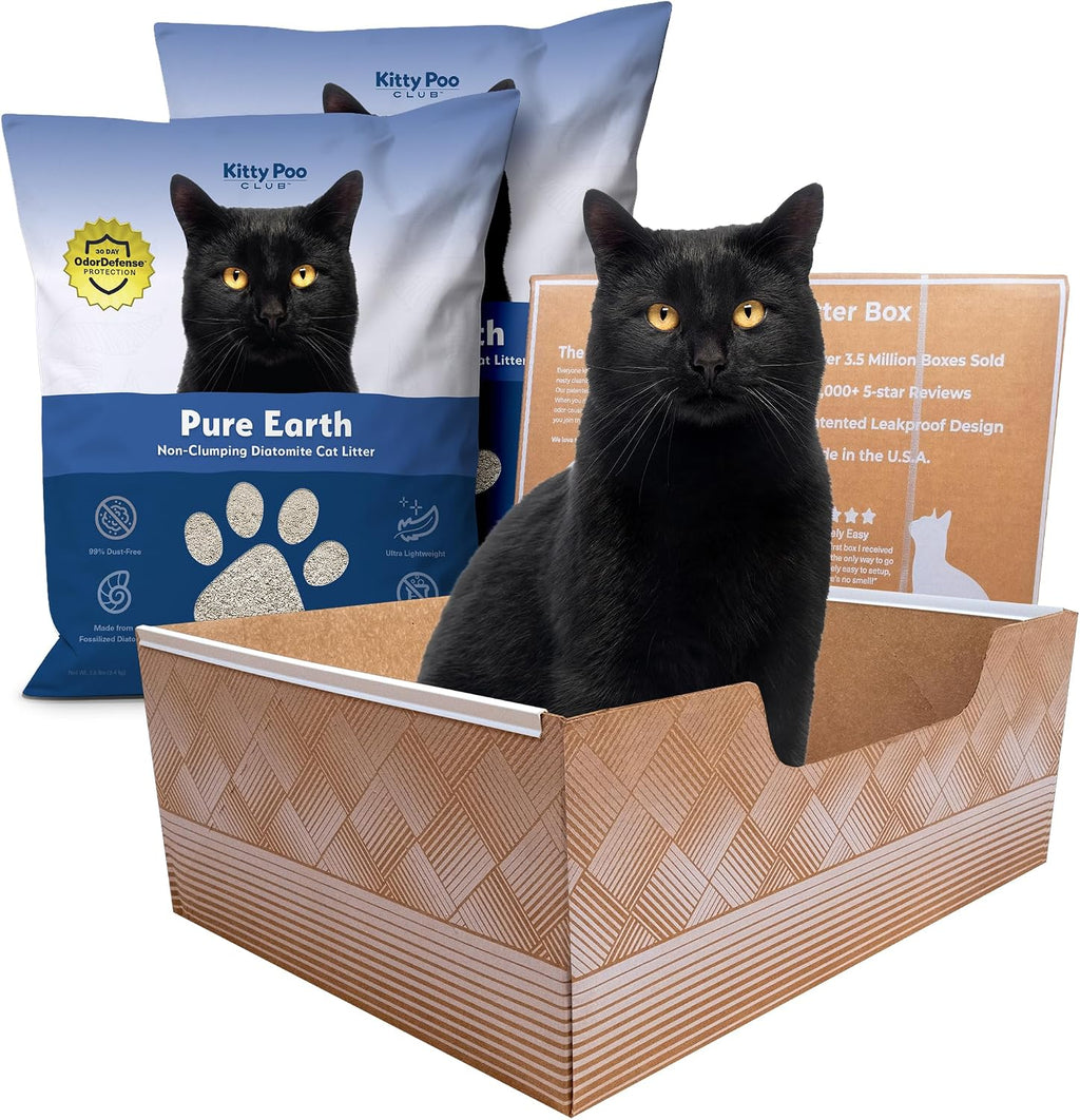 Kitty Poo Club Disposable Cat Litter Box 2-Pack, Leak-Proof 30-Days Per Box