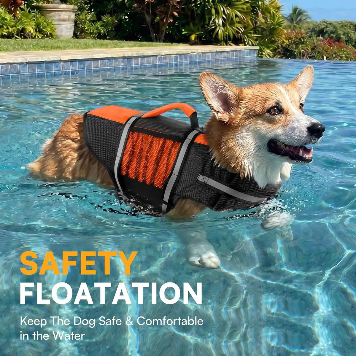 Small Dog Life Jacket,Adjustable Dog Life Vest for Small Dogs