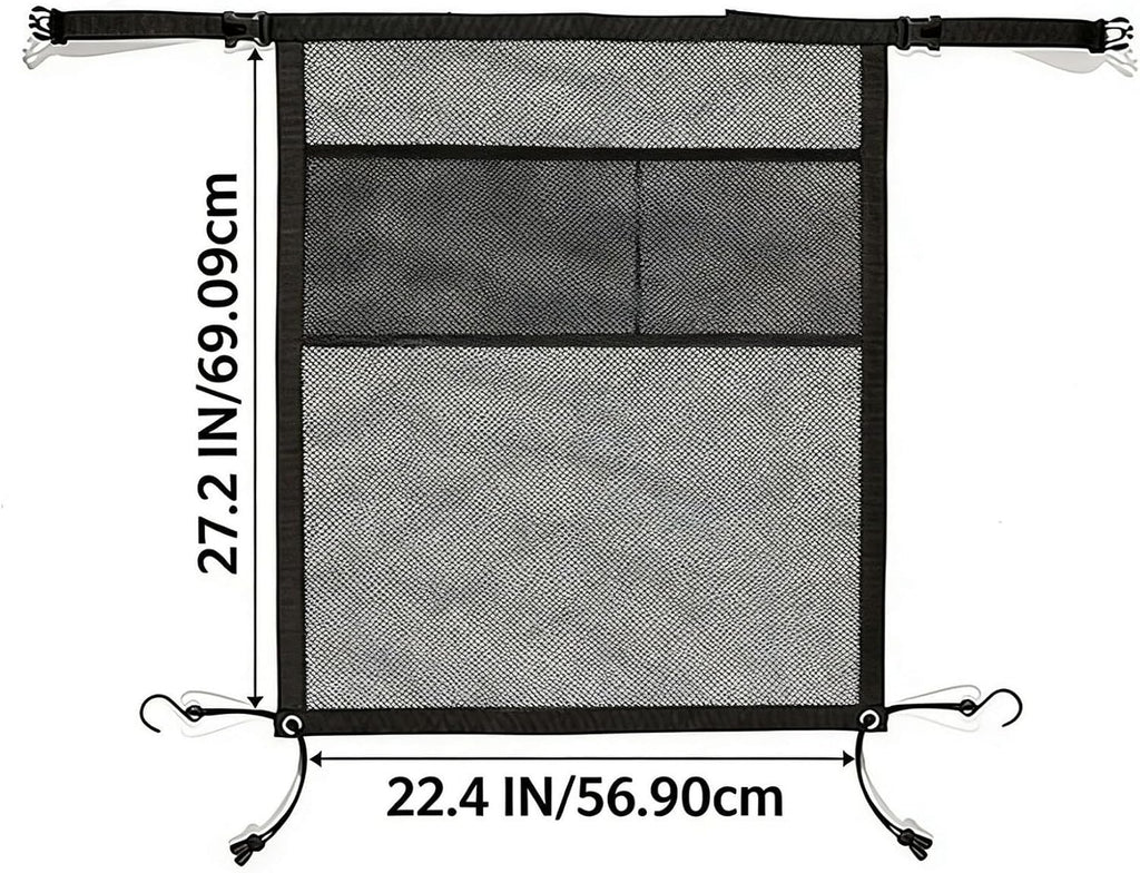 Dog Car Barrier for Audi Q7 Premium 2017–2026, Mesh Pet Barrier for Back Seat with Adjustable Straps, Lower Hooks and Me