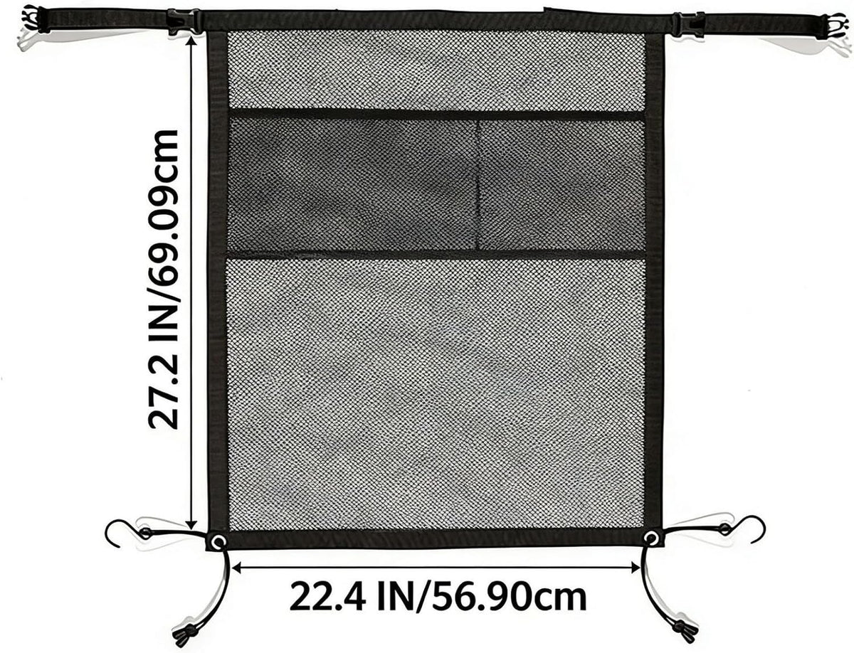 Dog Car Barrier for Audi Q7 Premium 2017–2026, Mesh Pet Barrier for Back Seat with Adjustable Straps, Lower Hooks and Me