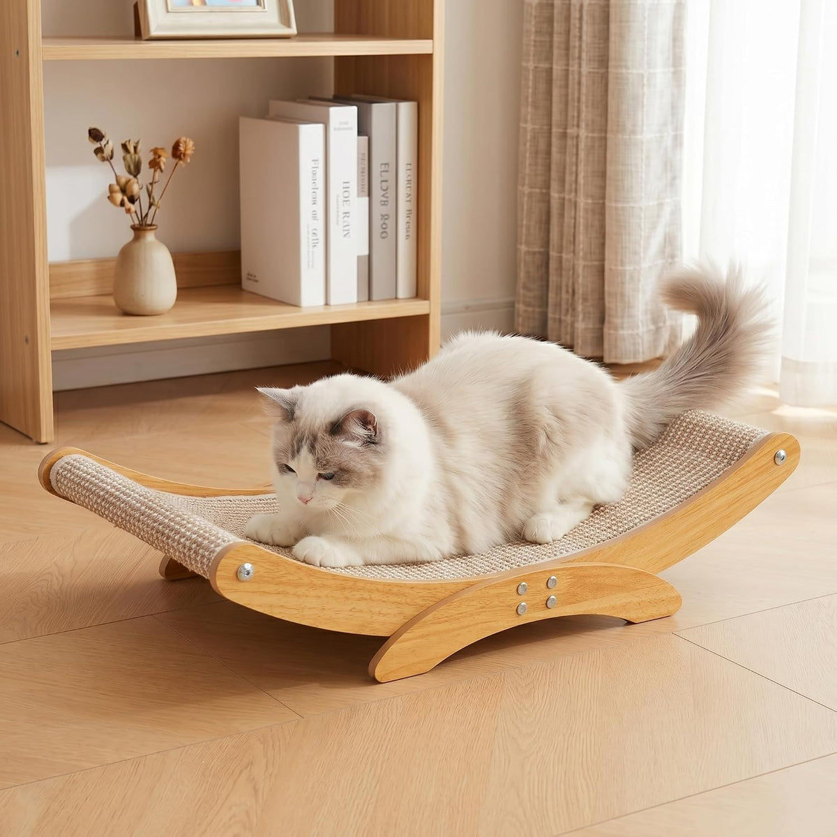 Cat Scratcher Bed for Indoor Cats, 23.6" Large Sisal Cat Scratching Board