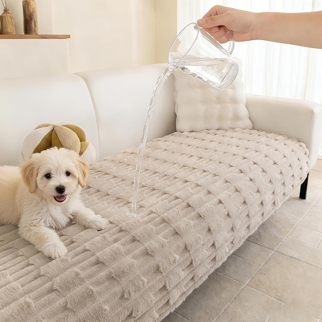 MYSKY HOME Waterproof Couch Covers for Dogs Washable, Chocolate, 35"x71"