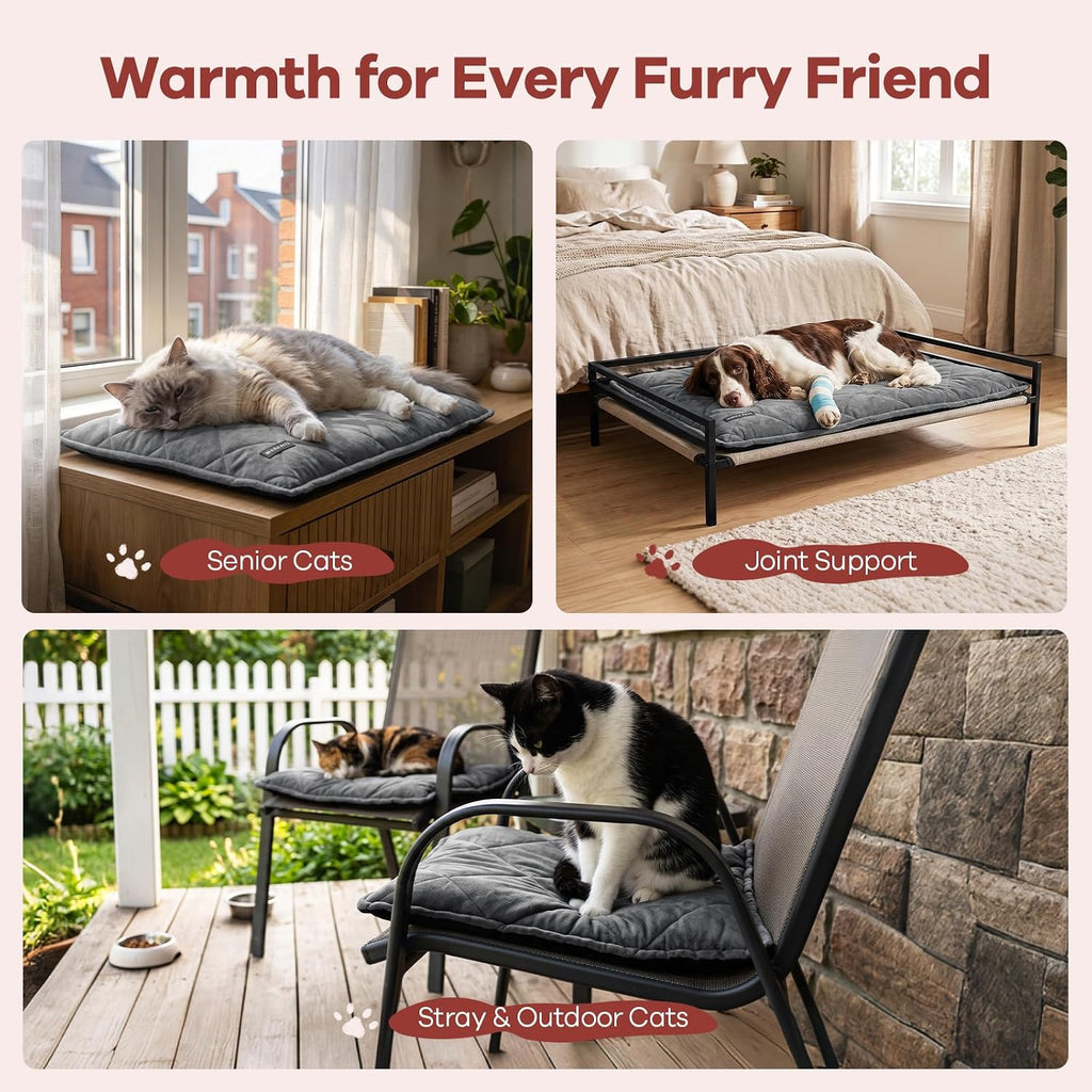 Mora Pets Self Warming Cat Bed Self Heating Cat Ped24 x 18 Inches