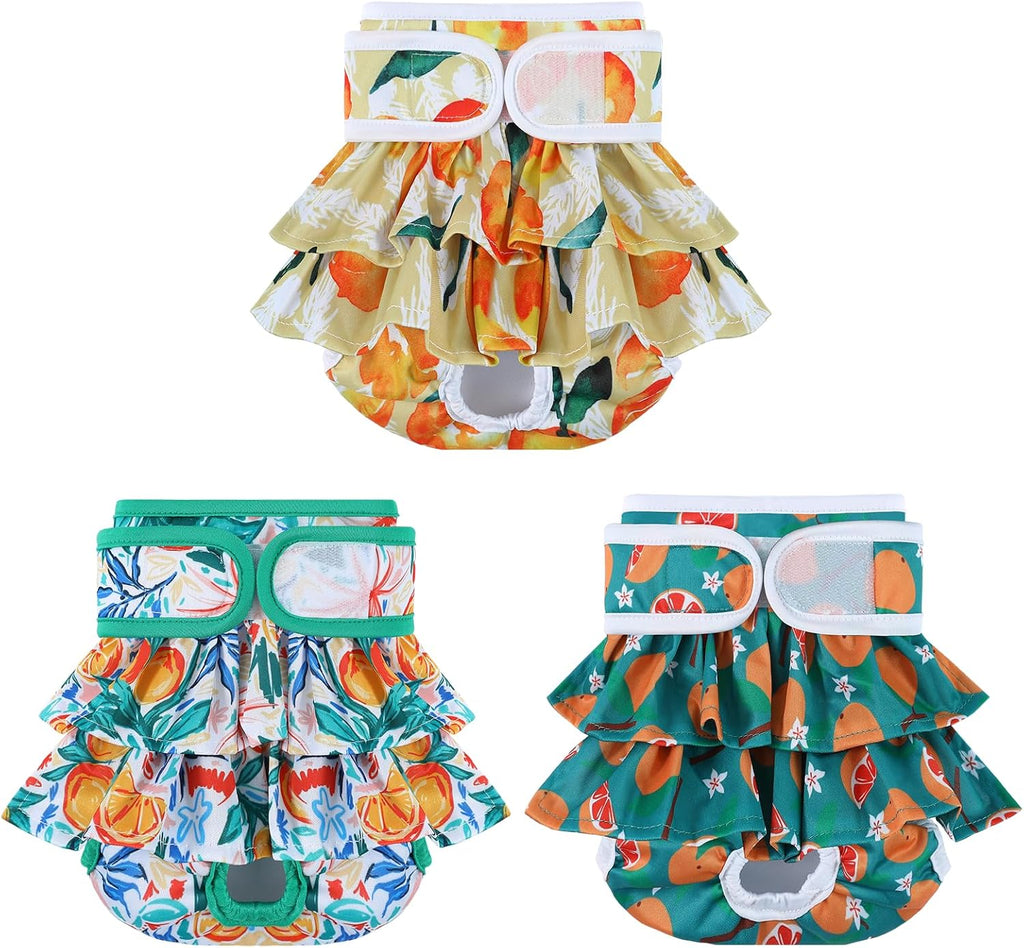 Washable Dog Diapers Female 3 Pack Reusable Highly Absorbent Doggie Diaper, Flexible Doggy Diaper Female Durable Leak-Pr