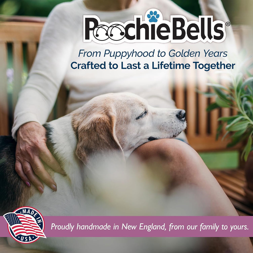Dog Door Bells for Potty Training, Quick & Easy Puppy Potty Training Method Included, Handcrafted in USA with Loud, Paw-