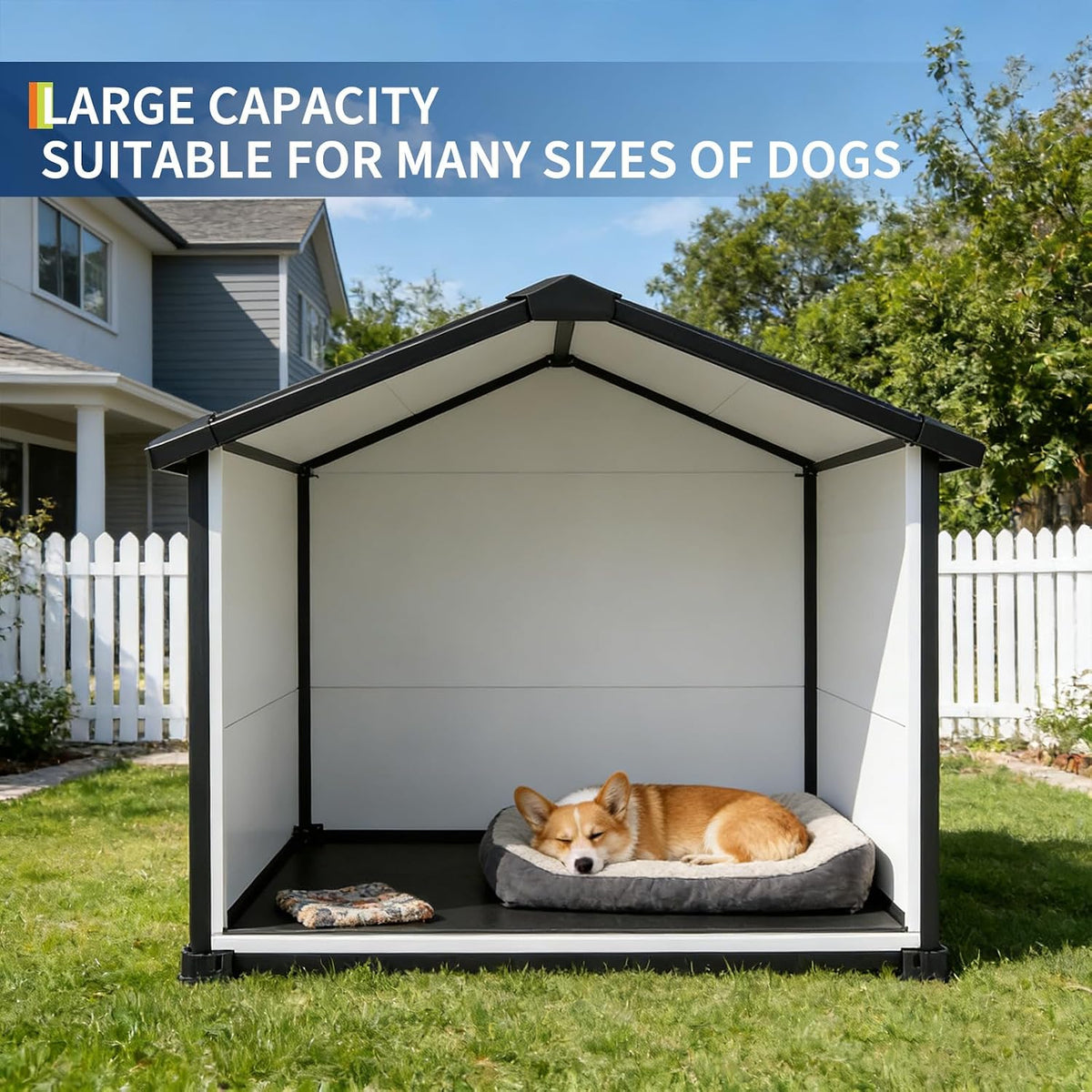 Extra Large Waterproof Dog House for Indoor & Outdoor Use