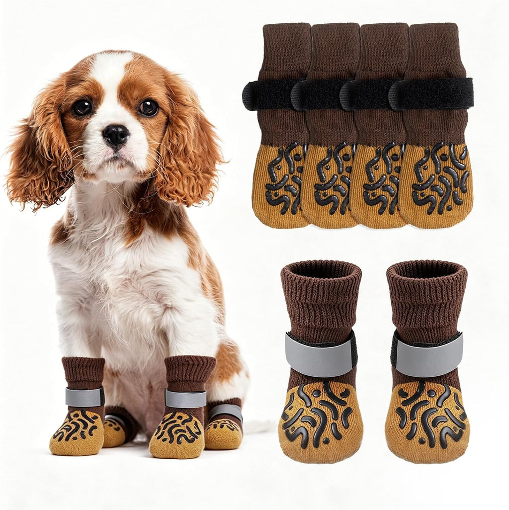Non-Slip Dog Socks, Prevents Lick Paws with Double Sides Grips