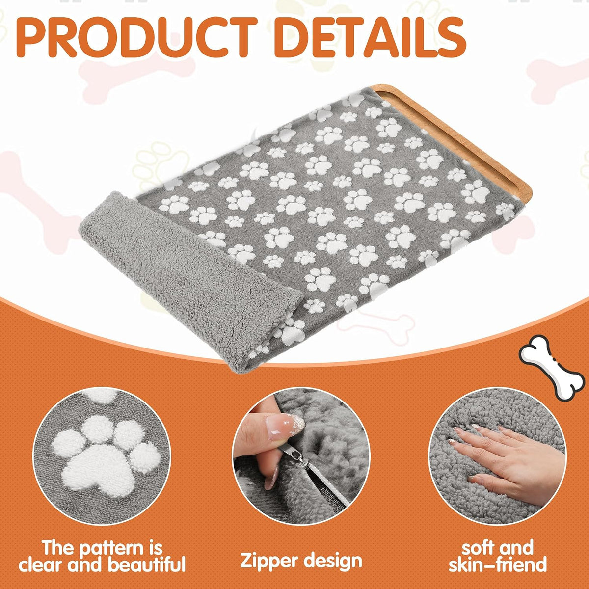 BALAPET Washable Dog Crate Pan Cover, Soft Plush Velvet Liner for Dog Crate Tray Fitted Cover for Pet Crate Pan 36 x 23 