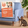 Double-Sided Sticky Cat Scratch Deterrent Tape, 12 Clear Sheets