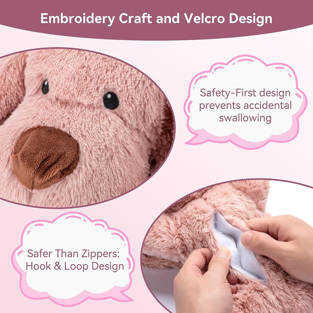 Moropaky Heartbeat Puppy Toy Dog Heartbeat Toy for Anxiety Relief and Calming Aid, Heartbeat Stuffed Animal for Comfort 