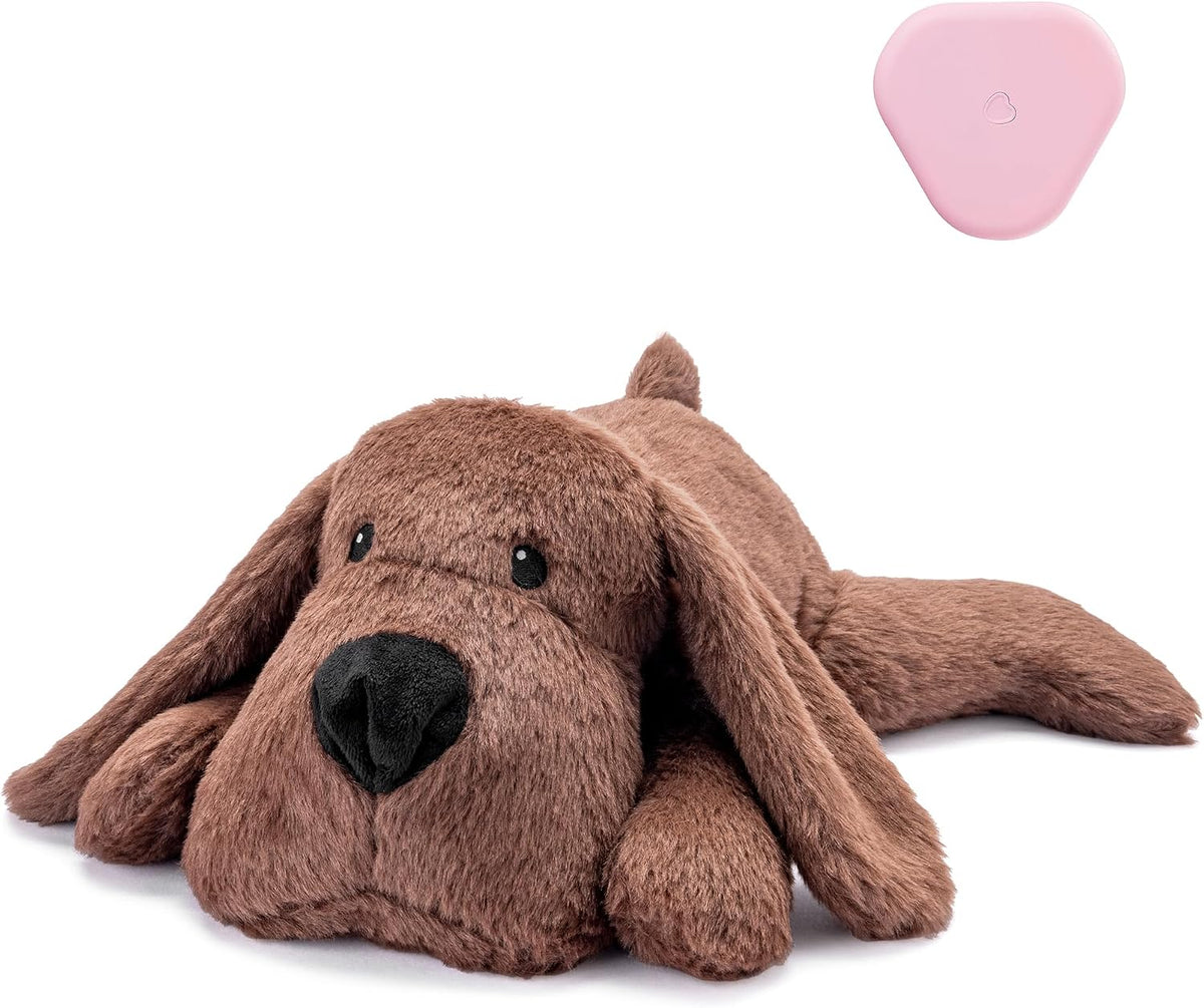 Moropaky Heartbeat Puppy Toy Dog Heartbeat Toy for Anxiety Relief and Calming Aid, Heartbeat Stuffed Animal for Comfort 