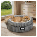 BALANCE Round Cat Beds for Indoor Cats, Small Dog Bed, Washable, 20in, Gray