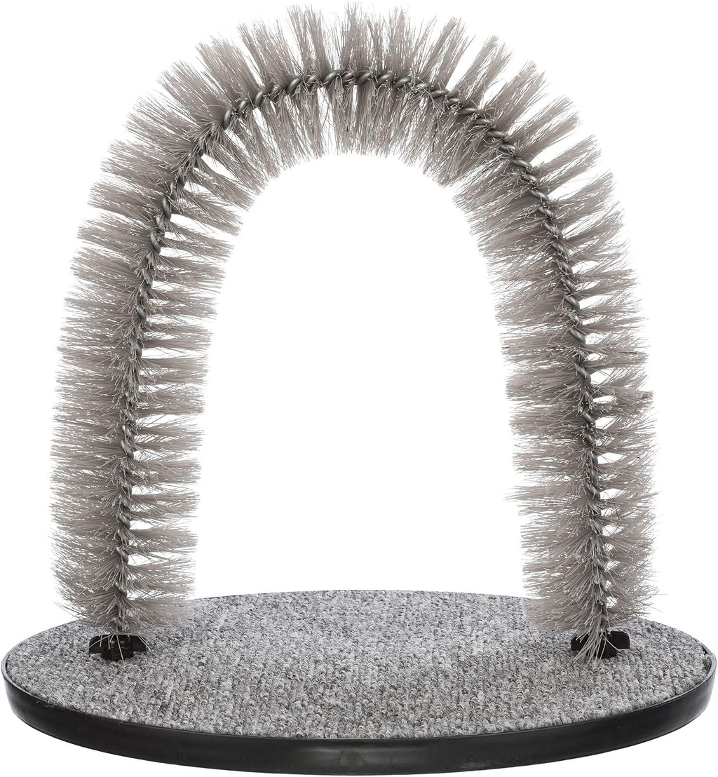 TRIXIE 13-in Cat Self-Grooming Arch with Carpet Scratcher, Gray