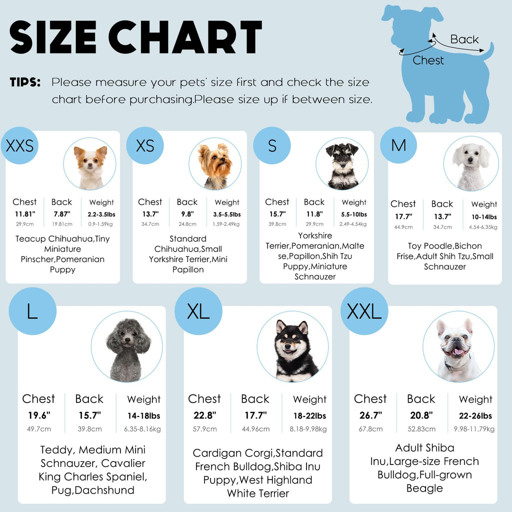 BAOBICUTE 3 Pack Dog Sweaters for Small Dogs Girl Boy Winter Fleece Clothes Warm Soft Dog Sweatshirt Outfit for Dogs Cats Pet Apparel