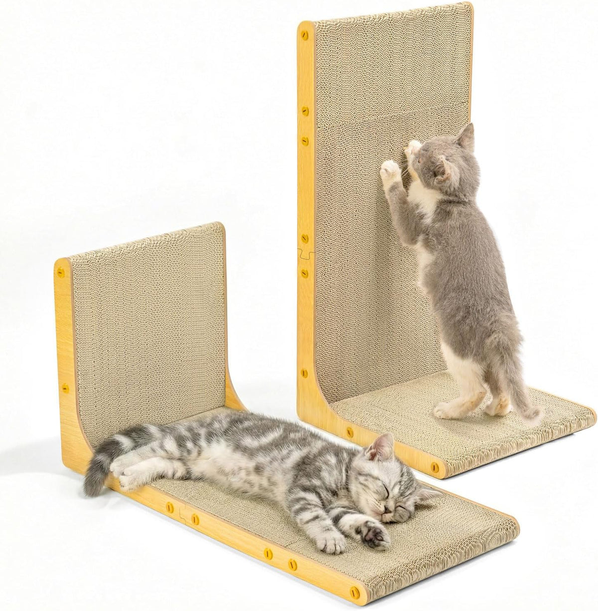 Conlun Cardboard Cat Scratcher, 23" L-Shaped Scratch Pad