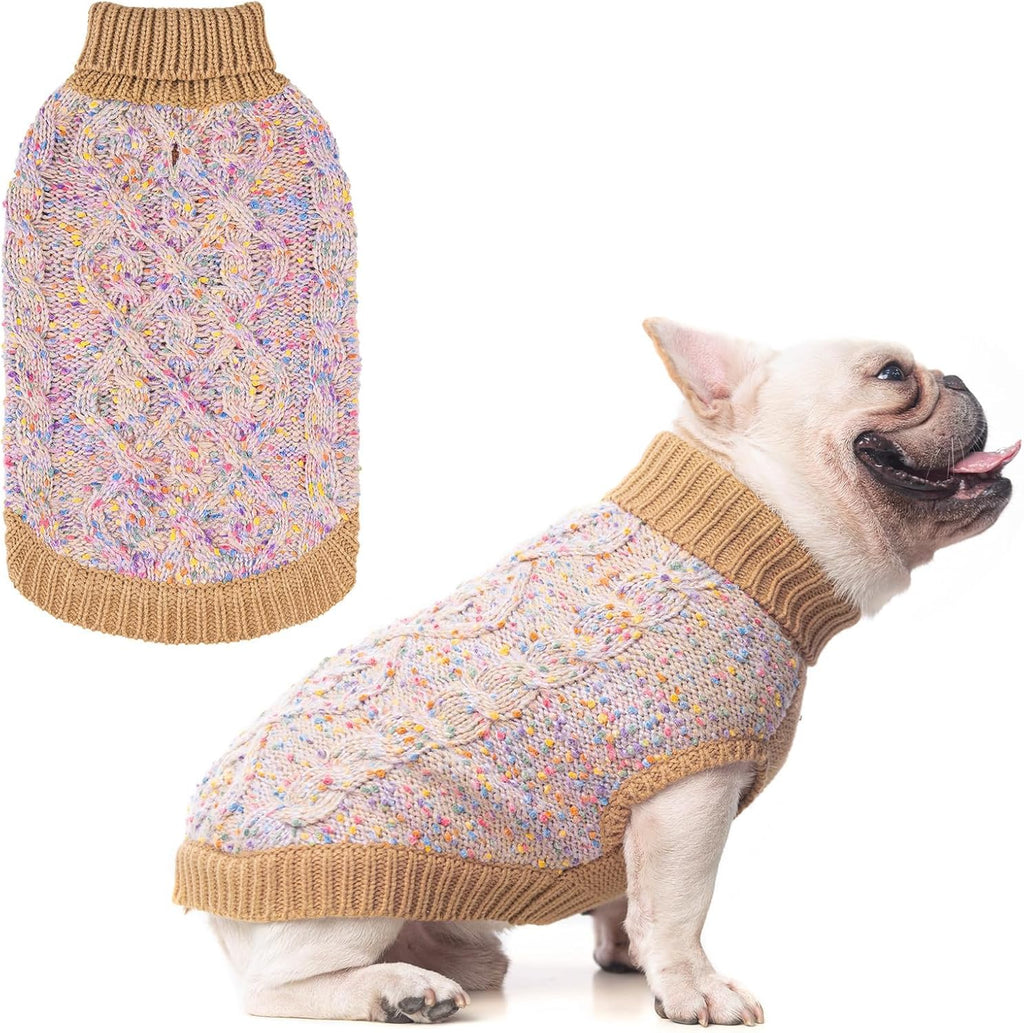 Dog Sweaters for X-Small Dogs, Knit Clothes with Harness Hole