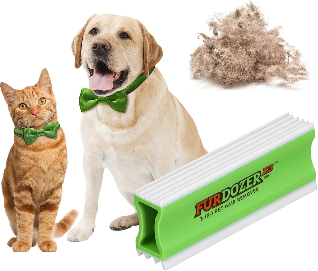 FurDozer Pet Hair Remover & Auto Detailing Tools - Cat & Dog Hair Remover for Carpets, Car Interiors, Couches, Bedding, 