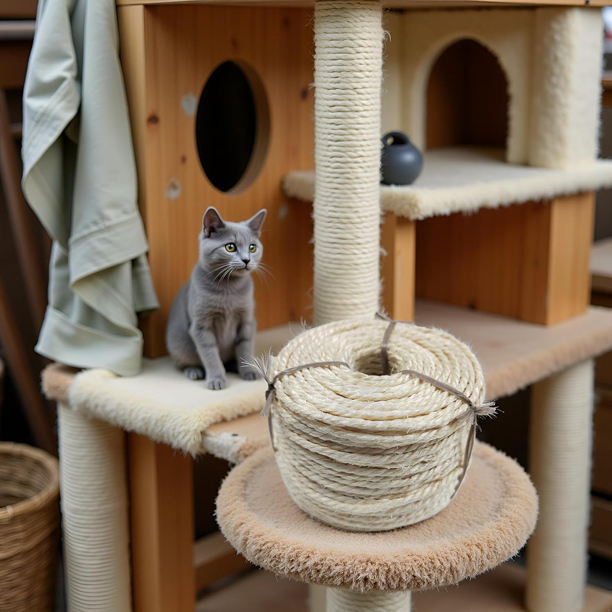 164 Feet Sisal Rope for Cat Tree & Scratching Post Replacement