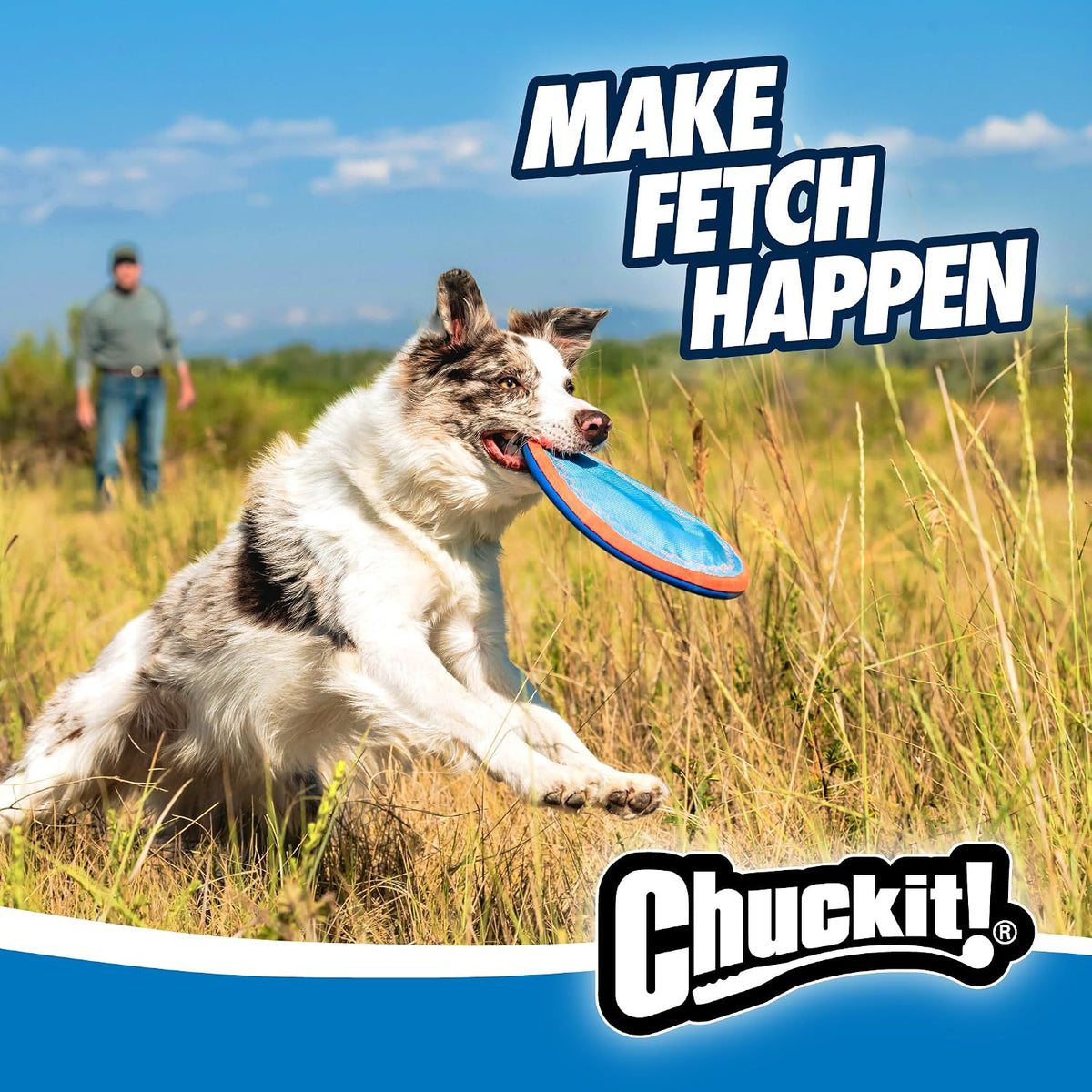 Chuckit! Max Glow Zipflight Flying Disc Dog Toy, Floats, Medium, 8.5in