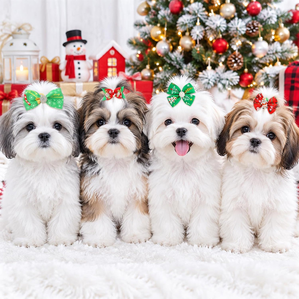 150 Pcs Christmas Dog Hair Bows Grooming Bows Bulk