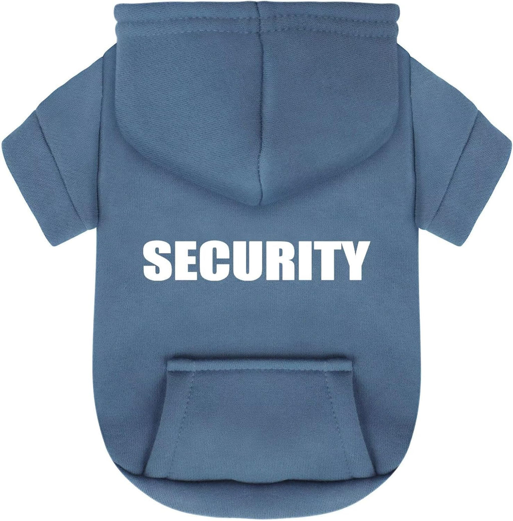 Wine Red Chihuahua Dog Hoodie: Warm and Stylish with a 'Security' Printed Sweatshirt, Cold Weather Pet Clothes, and Swea