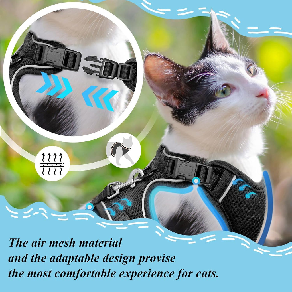 Cat Harness and Leash Set, Adjustable Cat Vest Harnesses