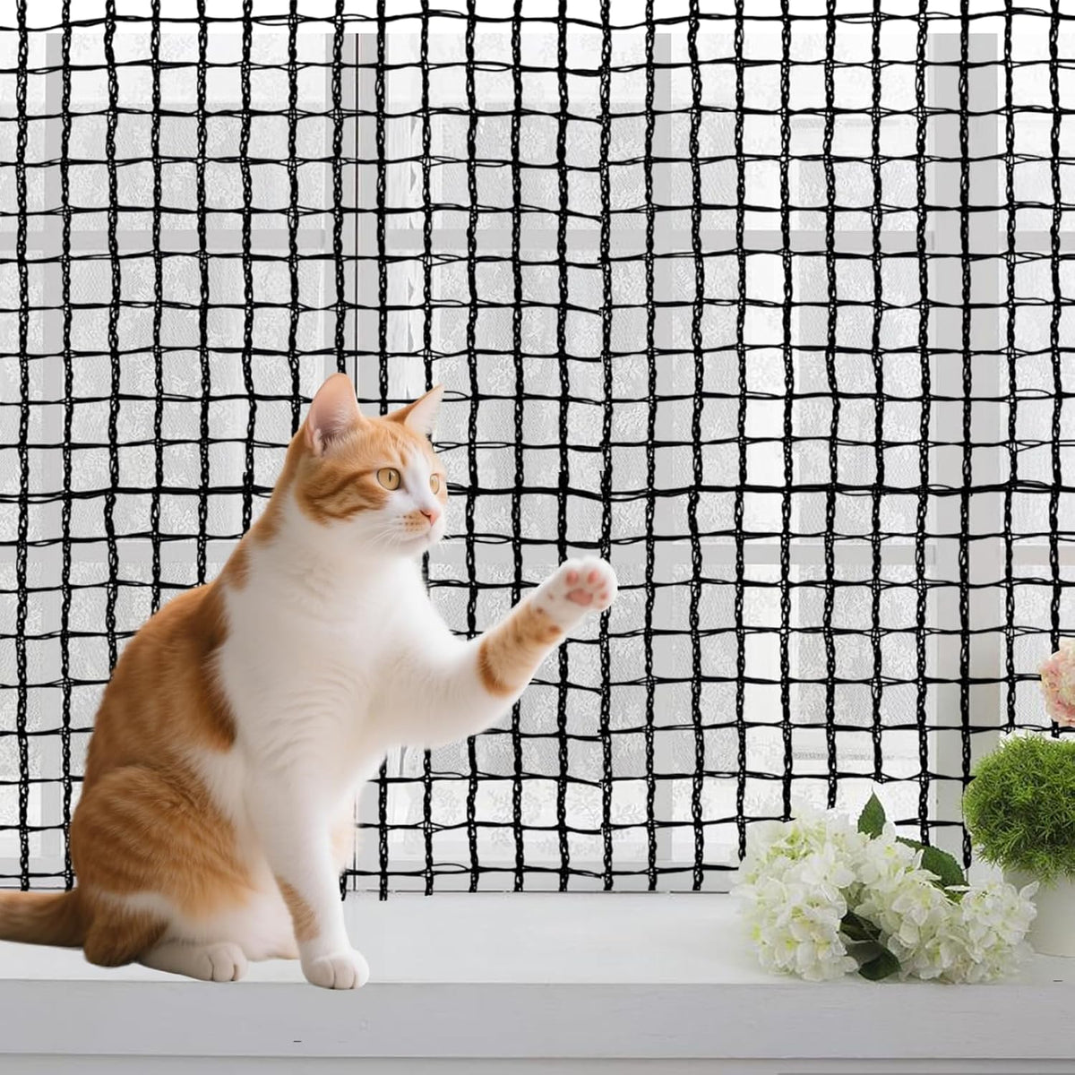 POYEE 10x20ft Cat Netting Balcony, Safety Net for Pets
