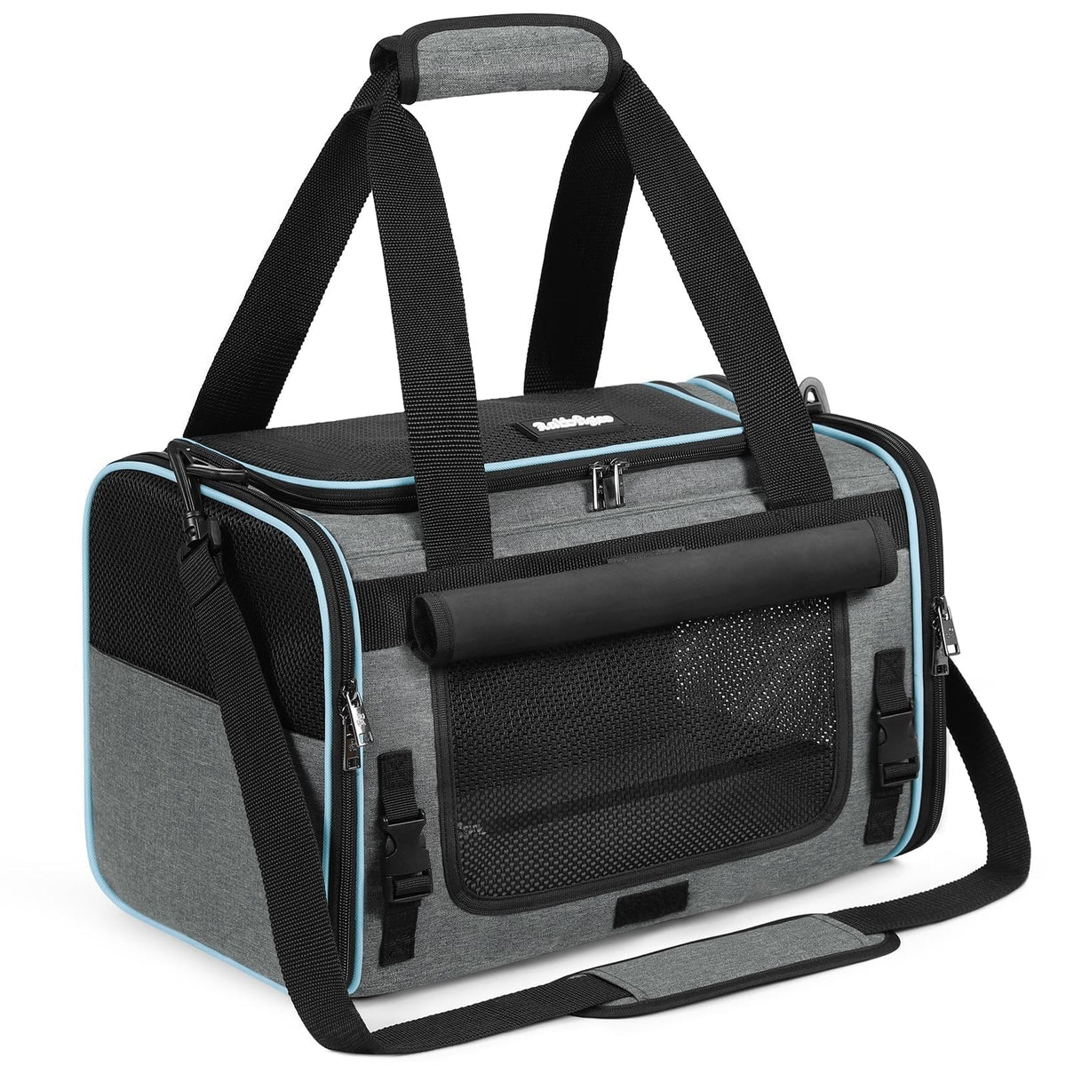 rabbitgoo Cat Carrier Soft with Rollable Flap, Travel Safe for Car Airline