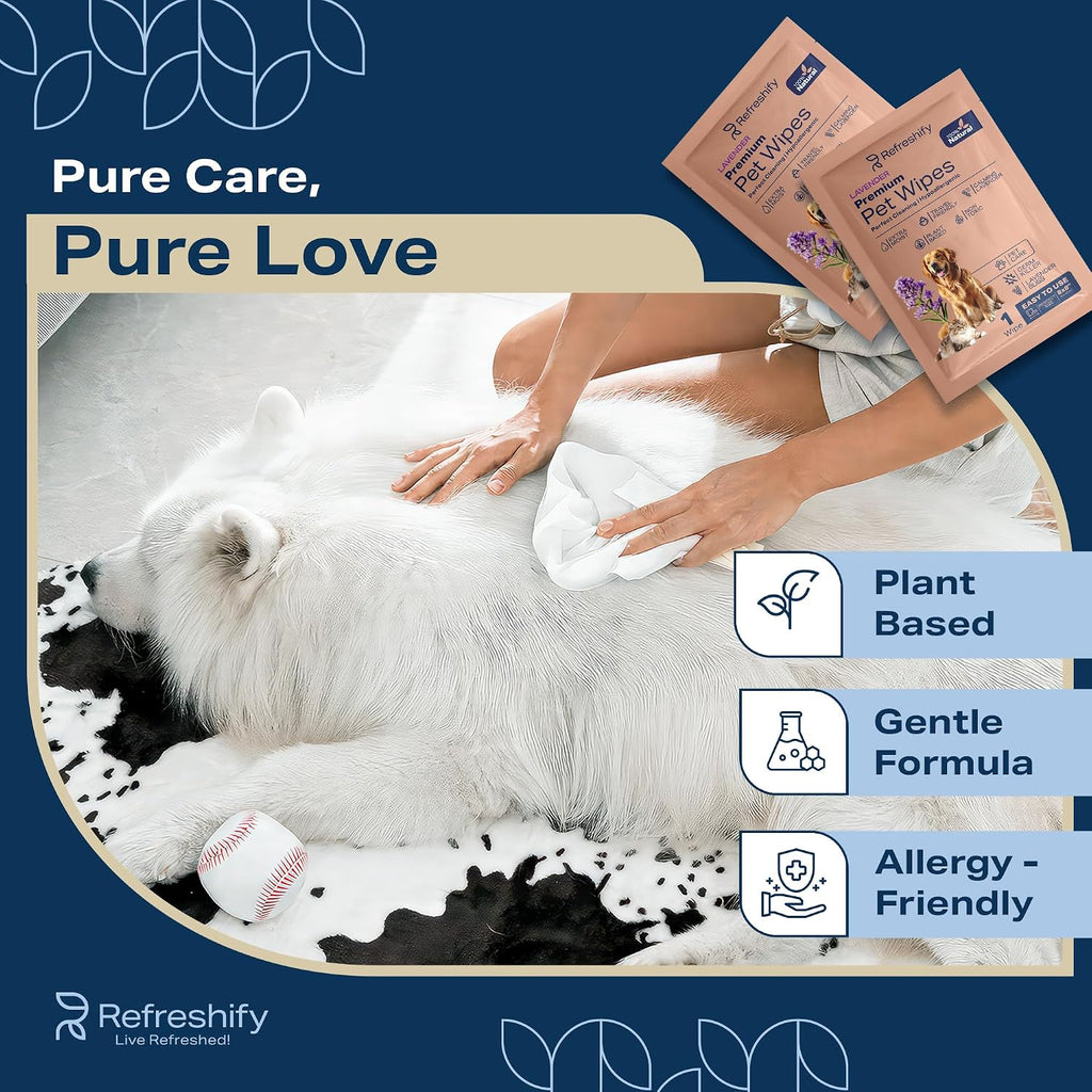 Dog Wipes for Paws and Butt (400 Ct) Plant Based Pet Wipes for Dogs & Cats