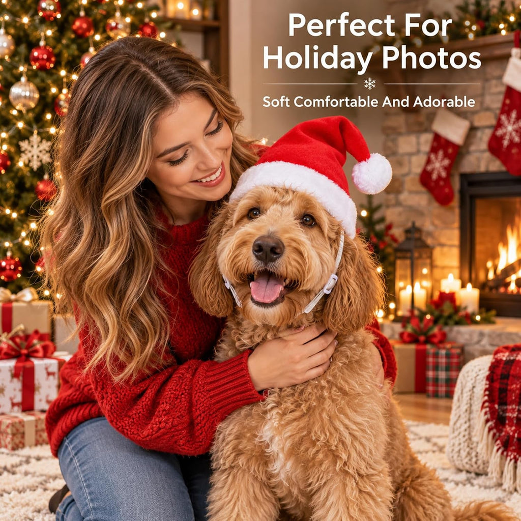 Sibba Large Dog Santa Hat, Adjustable Pet Dog Christmas Hat