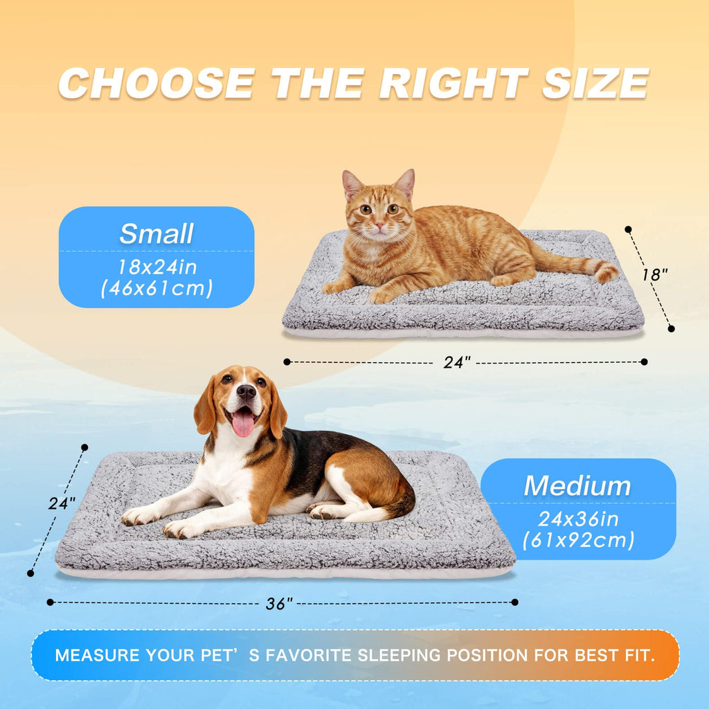Self Warming Cat Bed, Reversible Cat Bed, Gray, 18 x 24 Inches