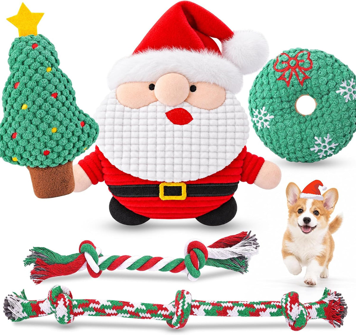 KIPRITII 25 Pack Various Dog/Puppy Toys Set for Small & Medium Dogs